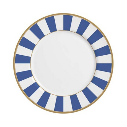 PLATO POSTRE STRIPE AZUL
