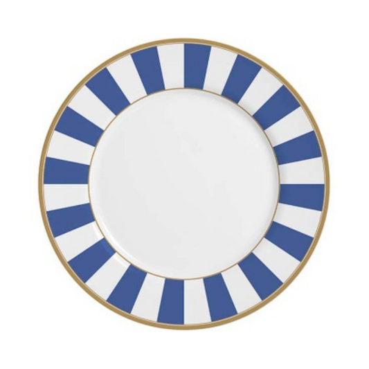 PLATO POSTRE STRIPE AZUL