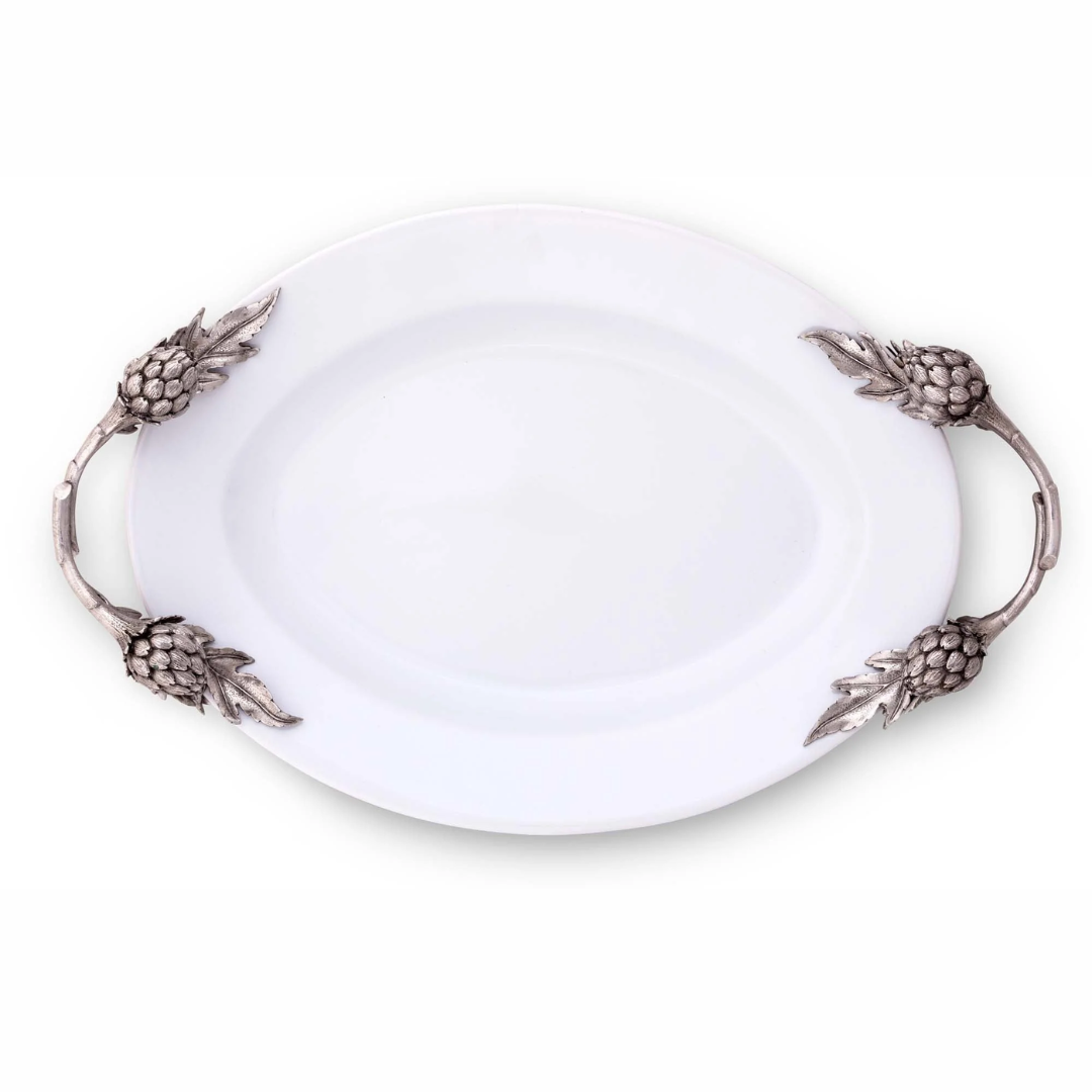 BANDEJA PORCELANA CON ASAS DE ALCACHOFAS