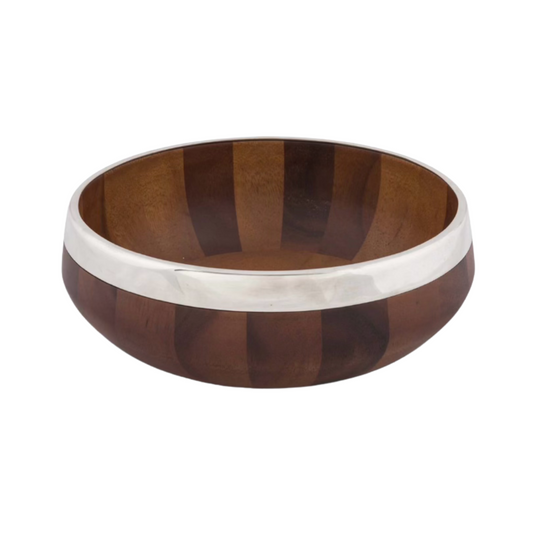 BOWL MADERA CON PELTRE