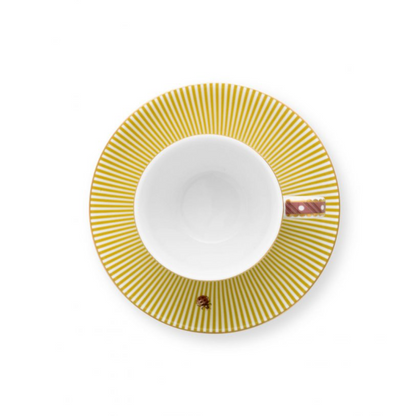 JUEGO DE DOS TAZAS Y PLATOS PARA ESPRESSO AMARILLO LA MAJORELLE