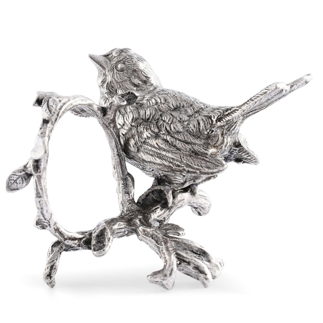 SERVILLETERO PÁJARO EN PELTRE