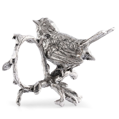 SERVILLETERO PÁJARO EN PELTRE