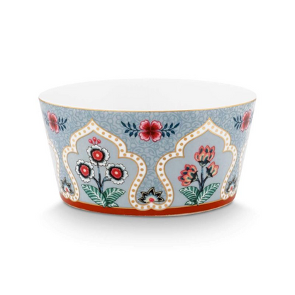 JUEGO DE 4 BOWL FLOWER FESTIVAL AZUL 12cm