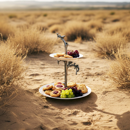 GALLETERO 2 PISOS PORCELANA ABEJA