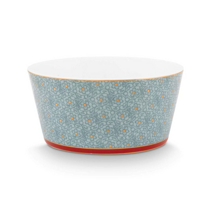 JUEGO DE 4 BOWL FLOWER FESTIVAL AZUL 12cm