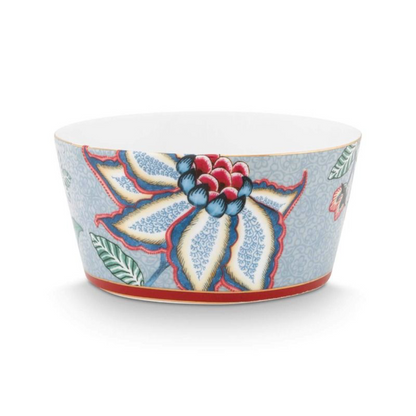 JUEGO DE 4 BOWL FLOWER FESTIVAL AZUL 12cm