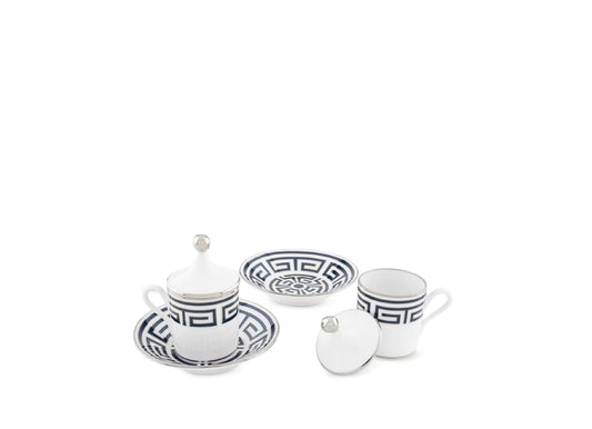 TAZA Y PLATO EXPRESO CON TAPA CATENE ZAFFIRO