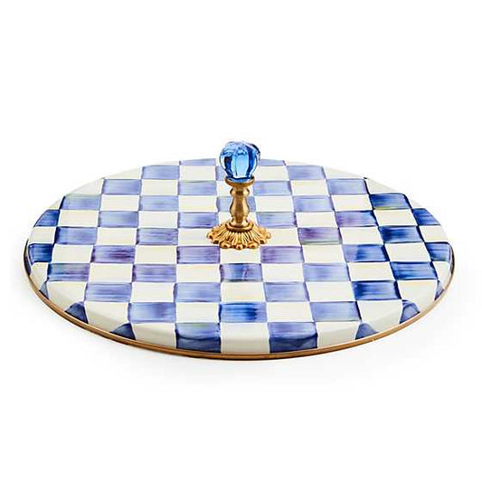 Tabla de queso royal check azul