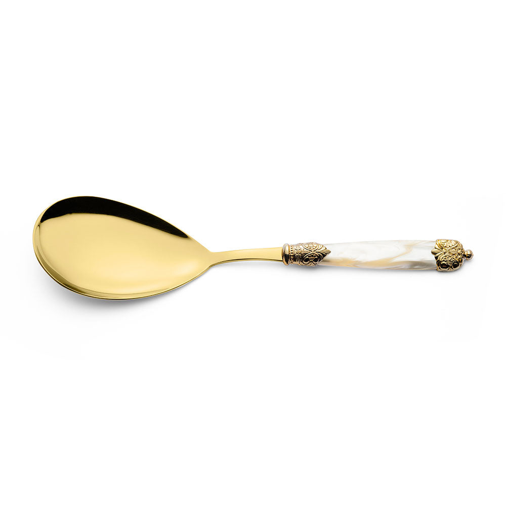 CUCHARA PARA ARROZ MIRAGE TIN GOLD IVORY