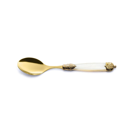 CUCHARA PARA POSTRE MIRAGE TIN GOLD IVORY