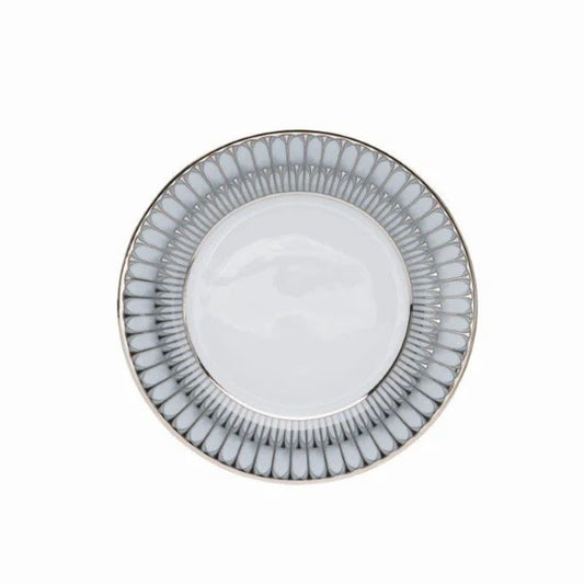 PLATO DE POSTRE ARCADES GRIS Y BRILLANTE
