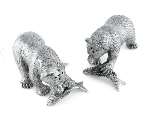 SALERO & PIMENTERO OSO PESCADOR PELTRE