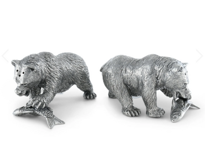 SALERO & PIMENTERO OSO PESCADOR PELTRE