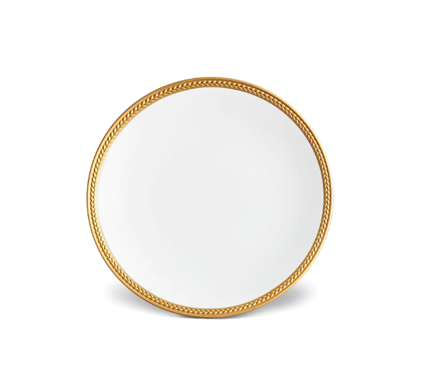 Plato de postre Soie Tressee Gold 22cm