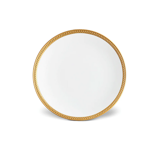 Plato de postre Soie Tressee Gold 22cm