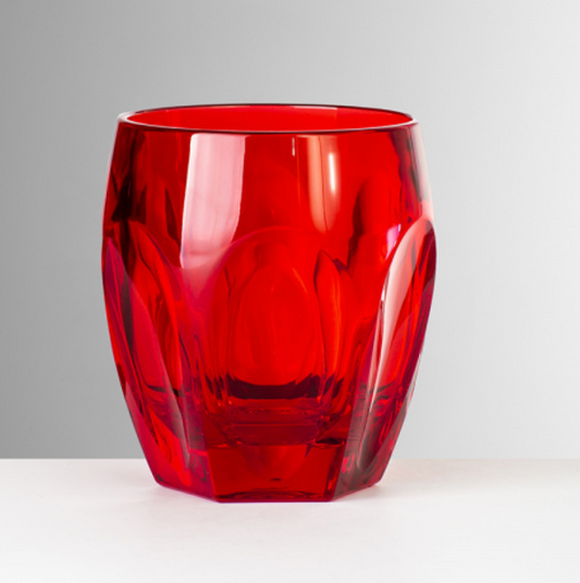 Set x6 vasos cristal Murano rojo