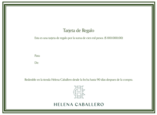 Tarjeta de regalo $100.000