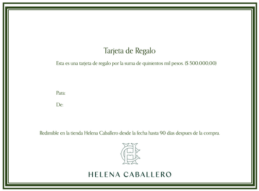 Tarjeta de regalo $500.000