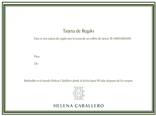 Tarjeta de regalo $1.000.000