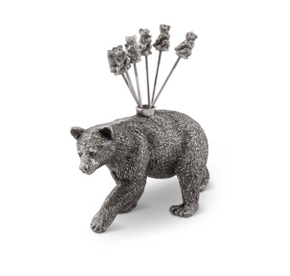 PALILLOS PASABOCAS OSO NEGRO EN PELTRE