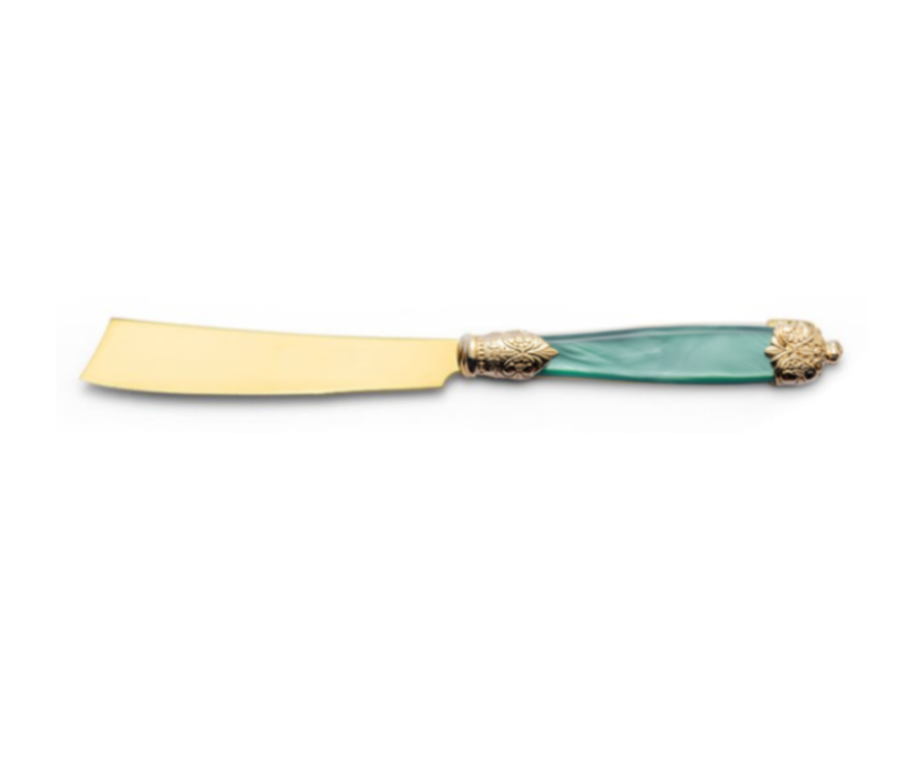 CUCHILLO PARA TORTA MIRAGE TIN GOLD GREEN