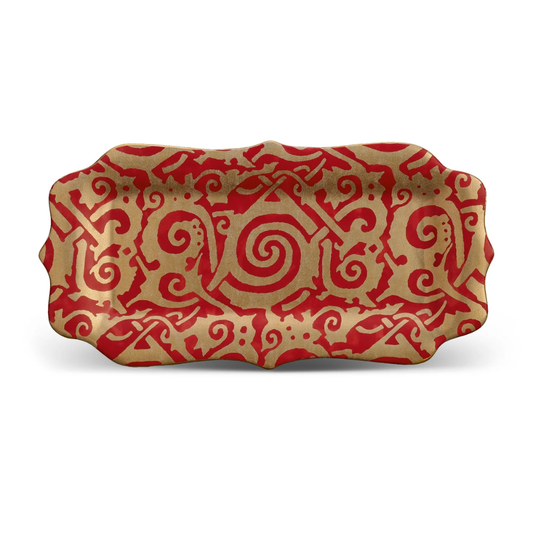 BANDEJA RECTANGULAR MORIE ROJO