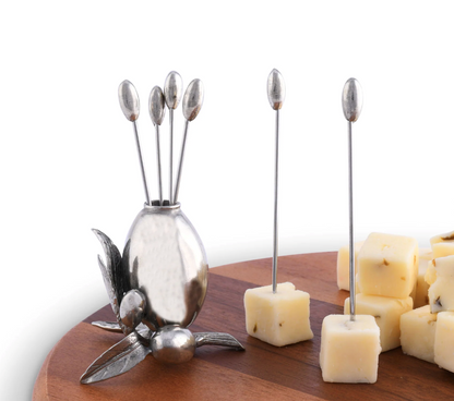 PALILLOS PASABOCAS ACEITUNA EN PELTRE