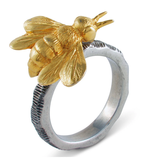 SERVILLETEROS CON ABEJA DORADA