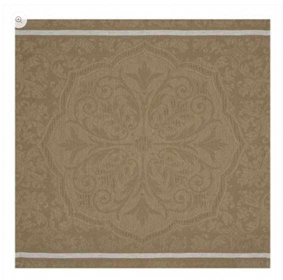 SERVILLETA ARMOIRIES BROWN 100% LINO