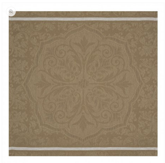 SERVILLETA ARMOIRIES BROWN 100% LINO
