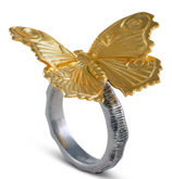 SERVILLETEROS CON MARIPOSAS DORADAS