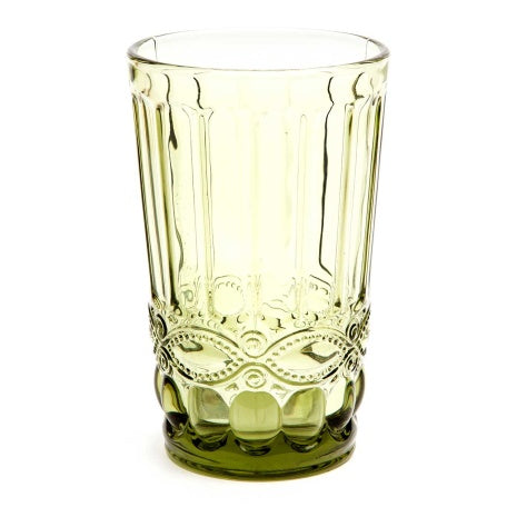 SET x6 VASOS ALTO VERDE VINTAGE