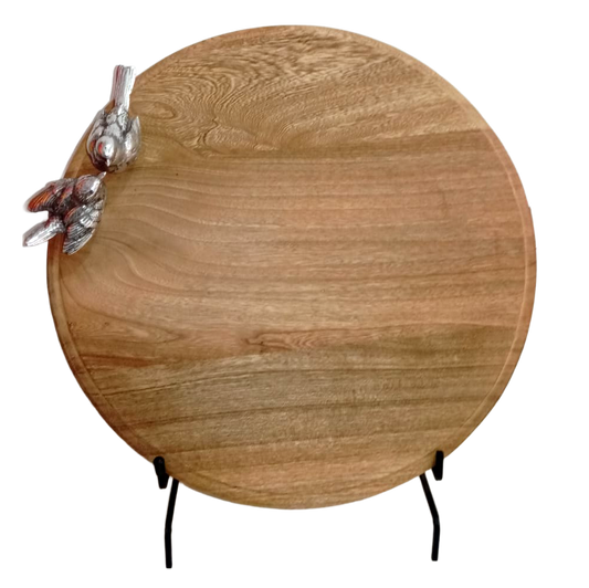 TABLA MADERA REDONDA PAJARO 40 cm