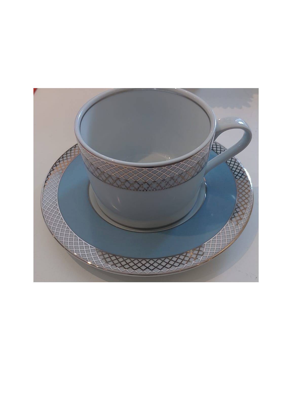 Taza y plato de té organza